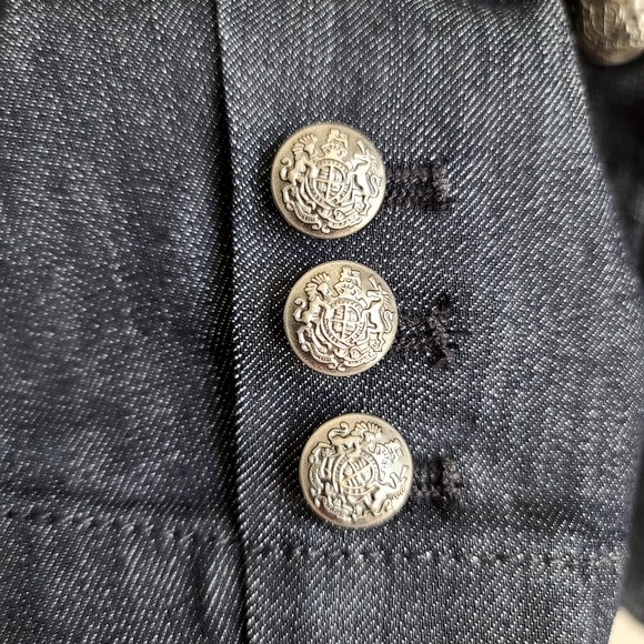 Denver Hayes bluejean look suit jacket w/ 2 buttons, large, very stretchy, NWT - Picture 8 of 8